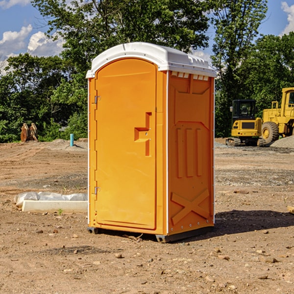 how often are the porta potties cleaned and serviced during a rental period in Oak Valley